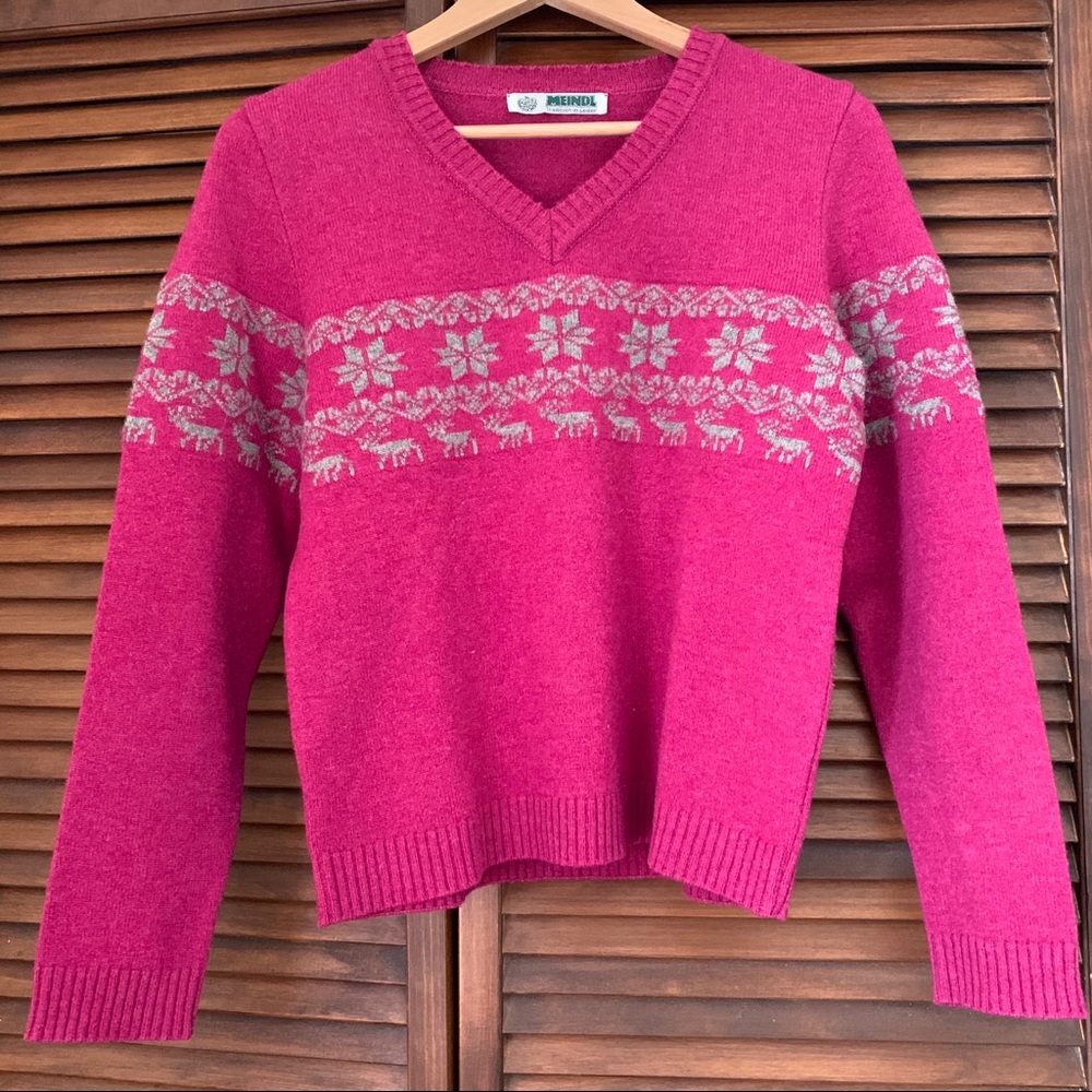 MEINDL 100% merino wool sweater pink, sz.6